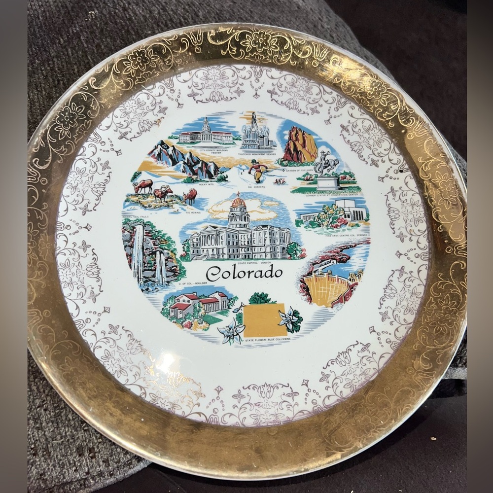 Vintage Colorado collectors plate 10 1/2”